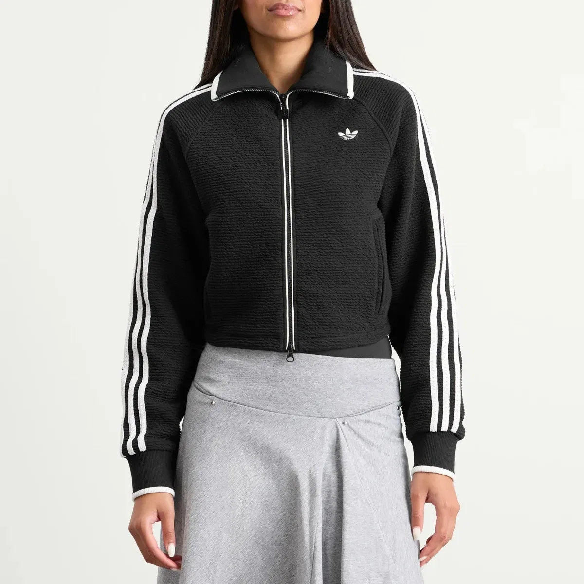 Женская куртка Firebird track top Adidas, Black & Cloud White — фото 2