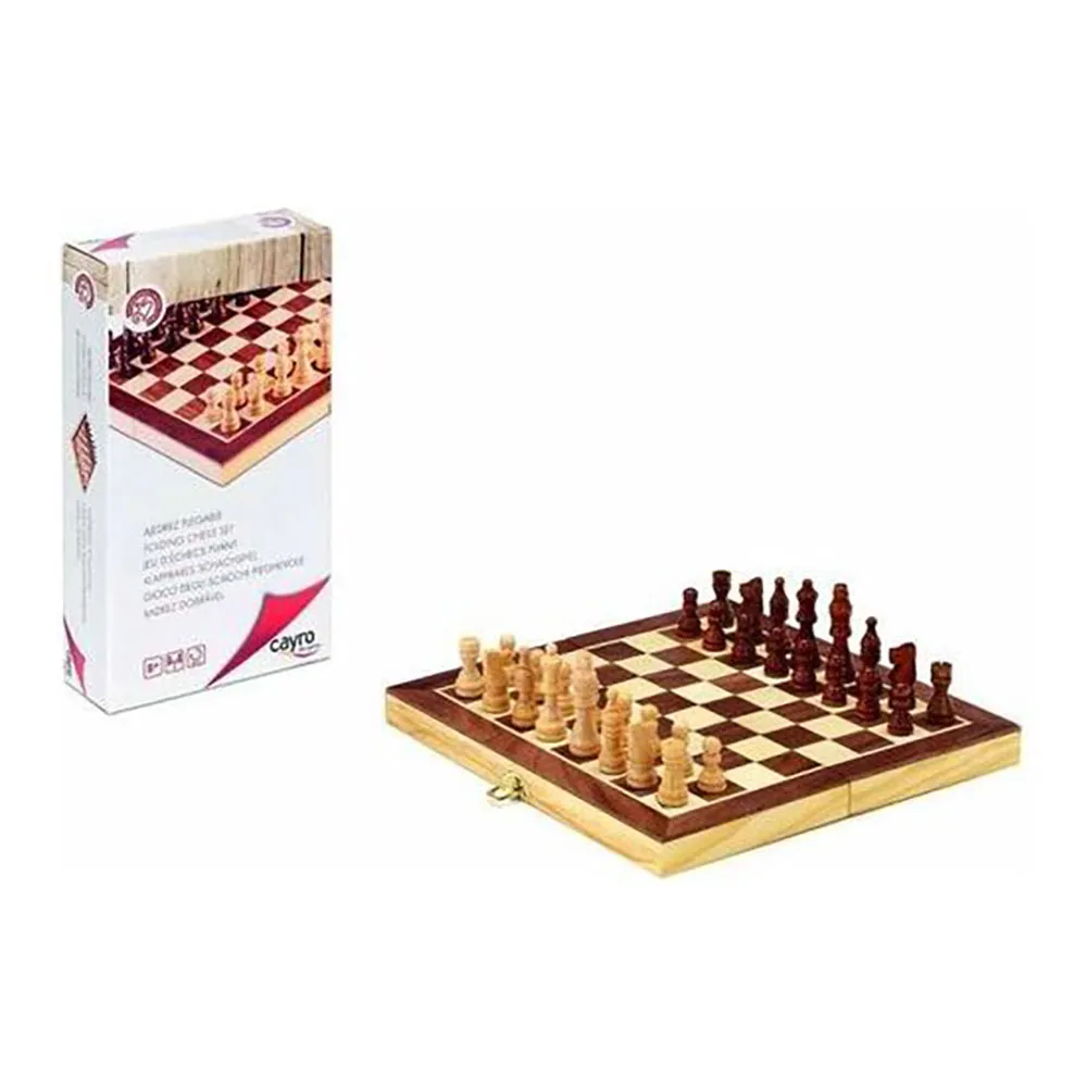 

Складная шахматная доска Cayro с инкрустацией, деревянная, 30x30 см, золотой