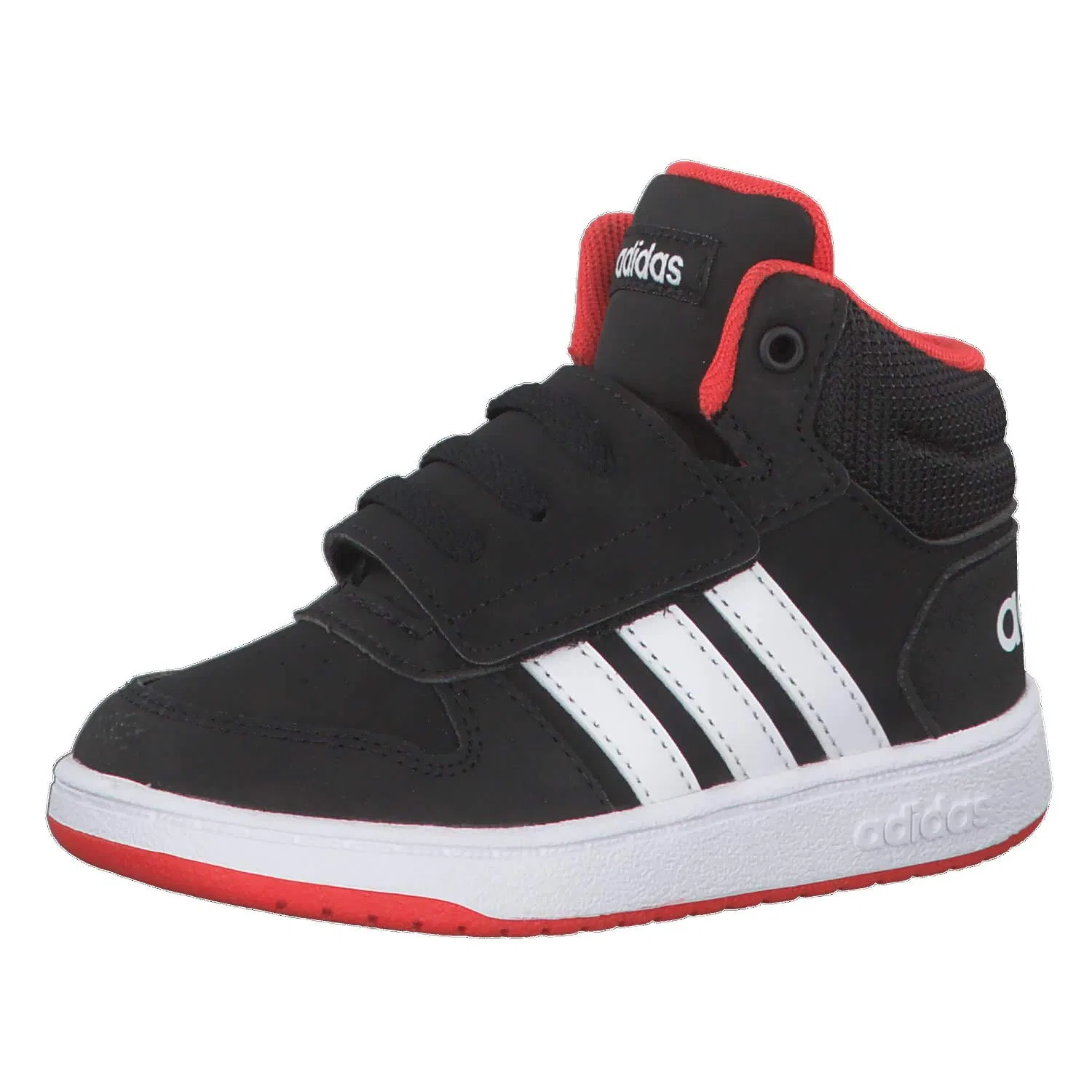 Детские кроссовки для мальчиков с перфорацией Hoops Mid 2.0 I Adidas, Black 000