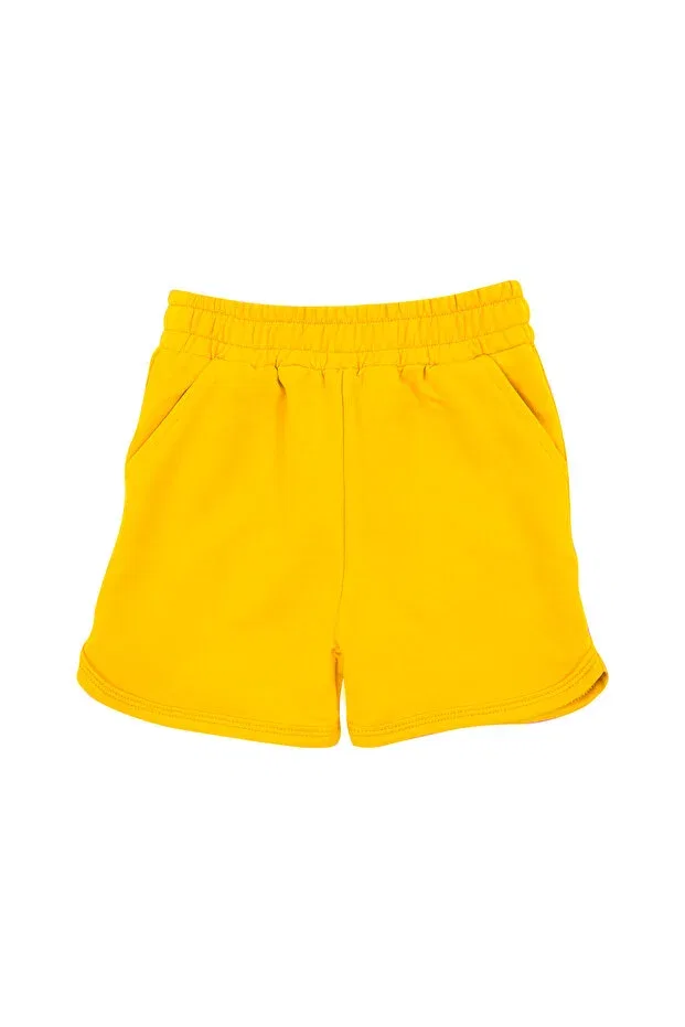 Детские шорты для девочек хлопковые Basics Bubuga, Sarı