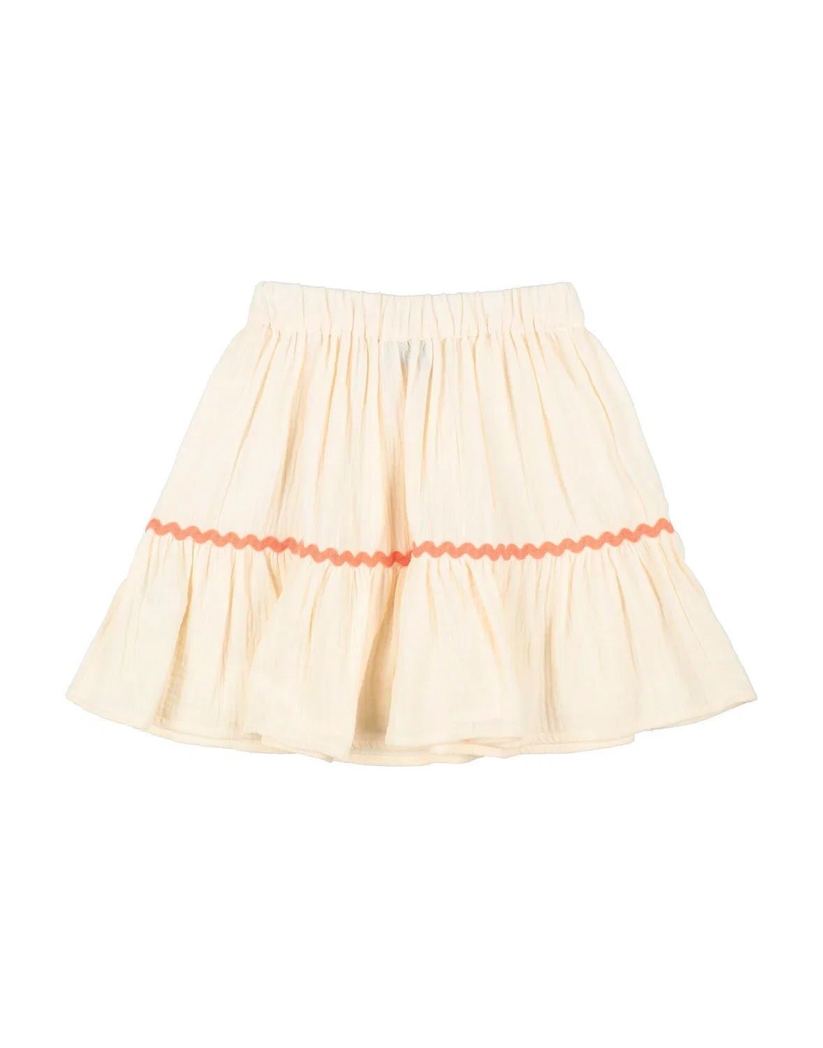Детская юбка для девочек с аппликациями Woven Mipounet, айвори — фото 2