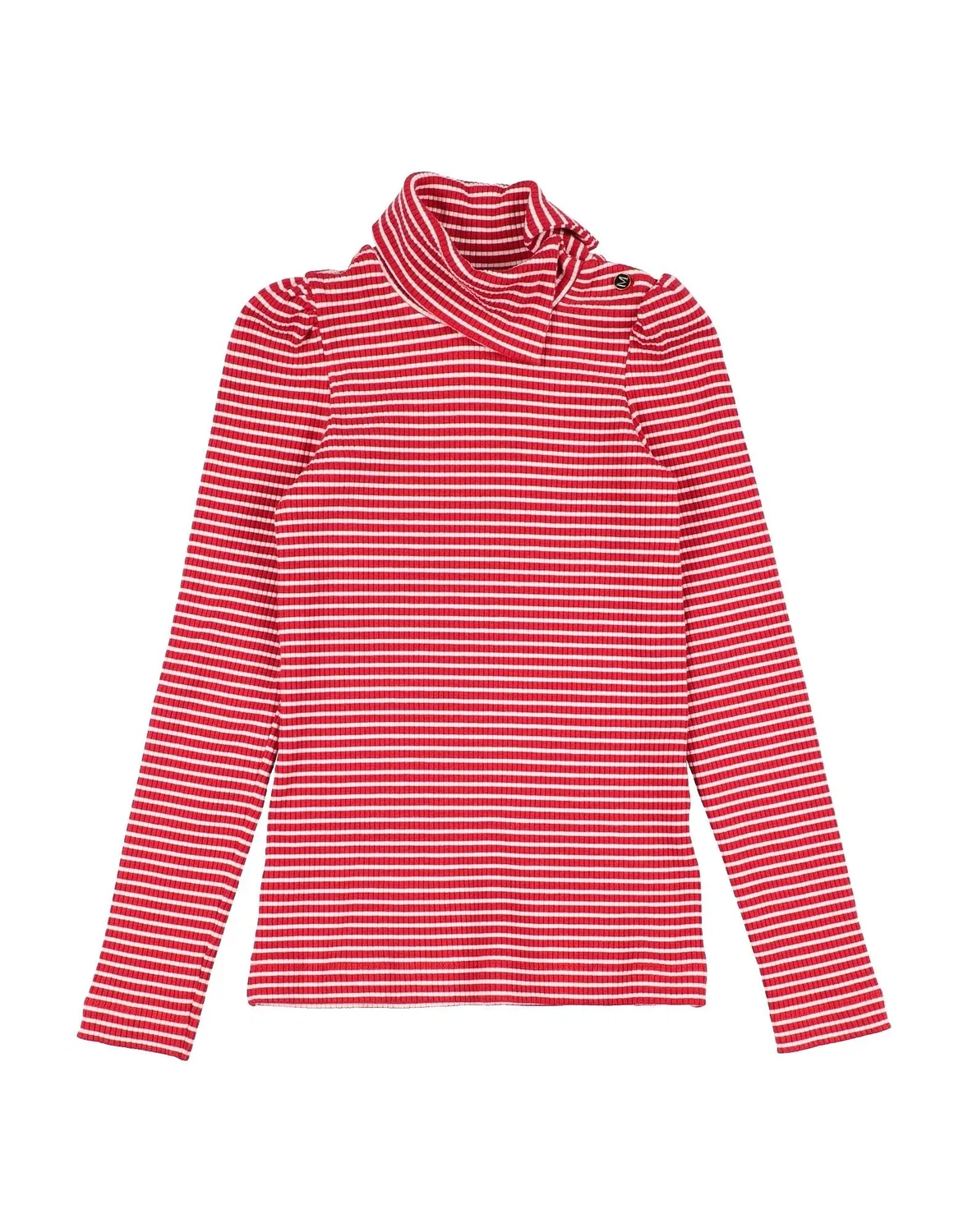 Лонгслив для девочек с длинным рукавом Ribbed Jersey Monnalisa, красный