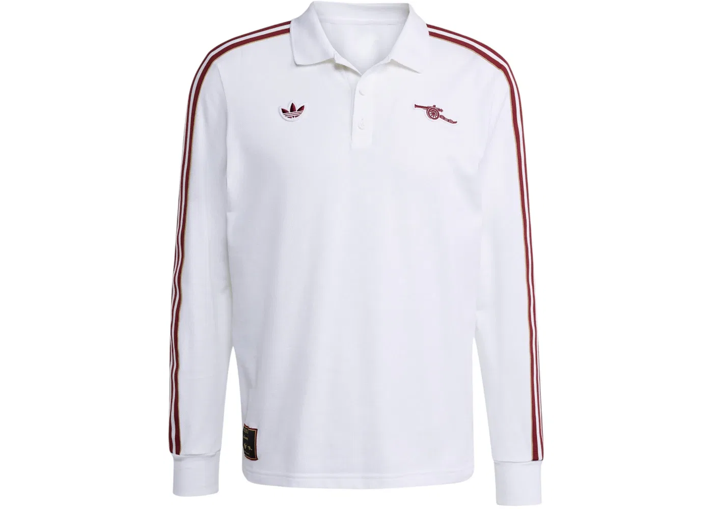 Мужское поло с длинным рукавом Arsenal Terrace Icons Adidas, белый