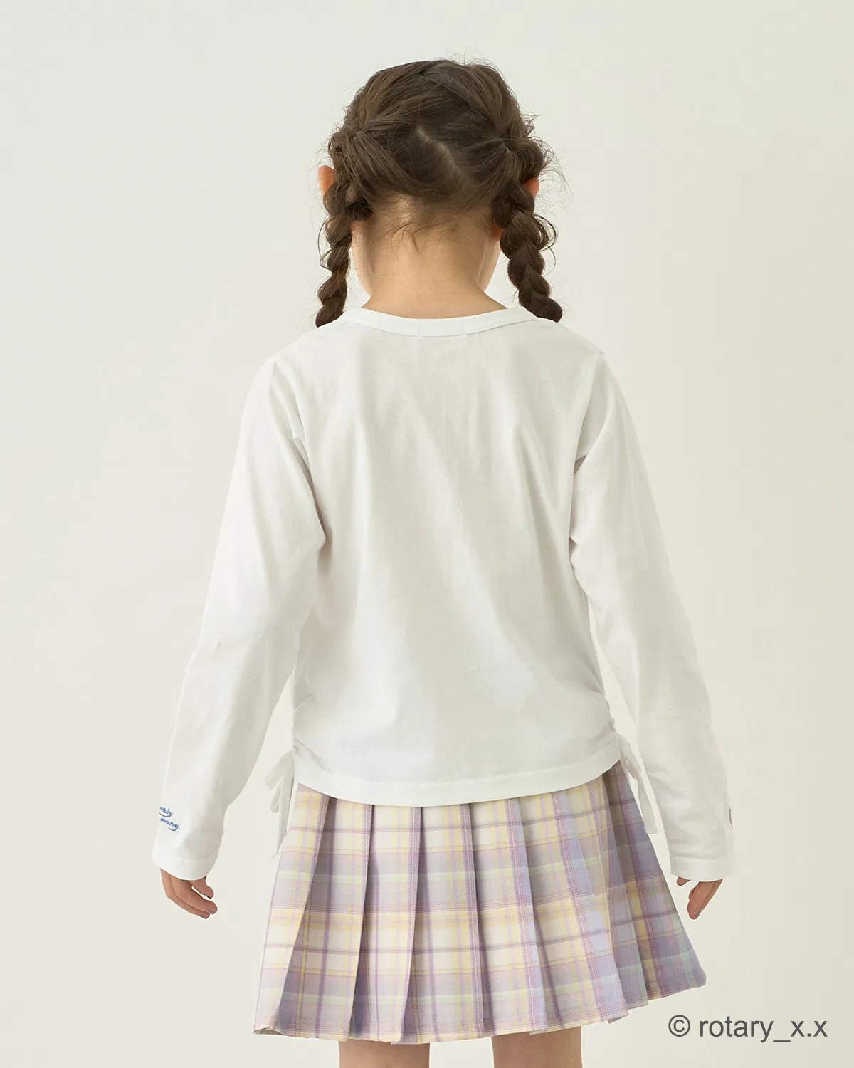 Детская футболка с принтом мини-длины Lovely MongMong Lycee mine, Off White — фото 4