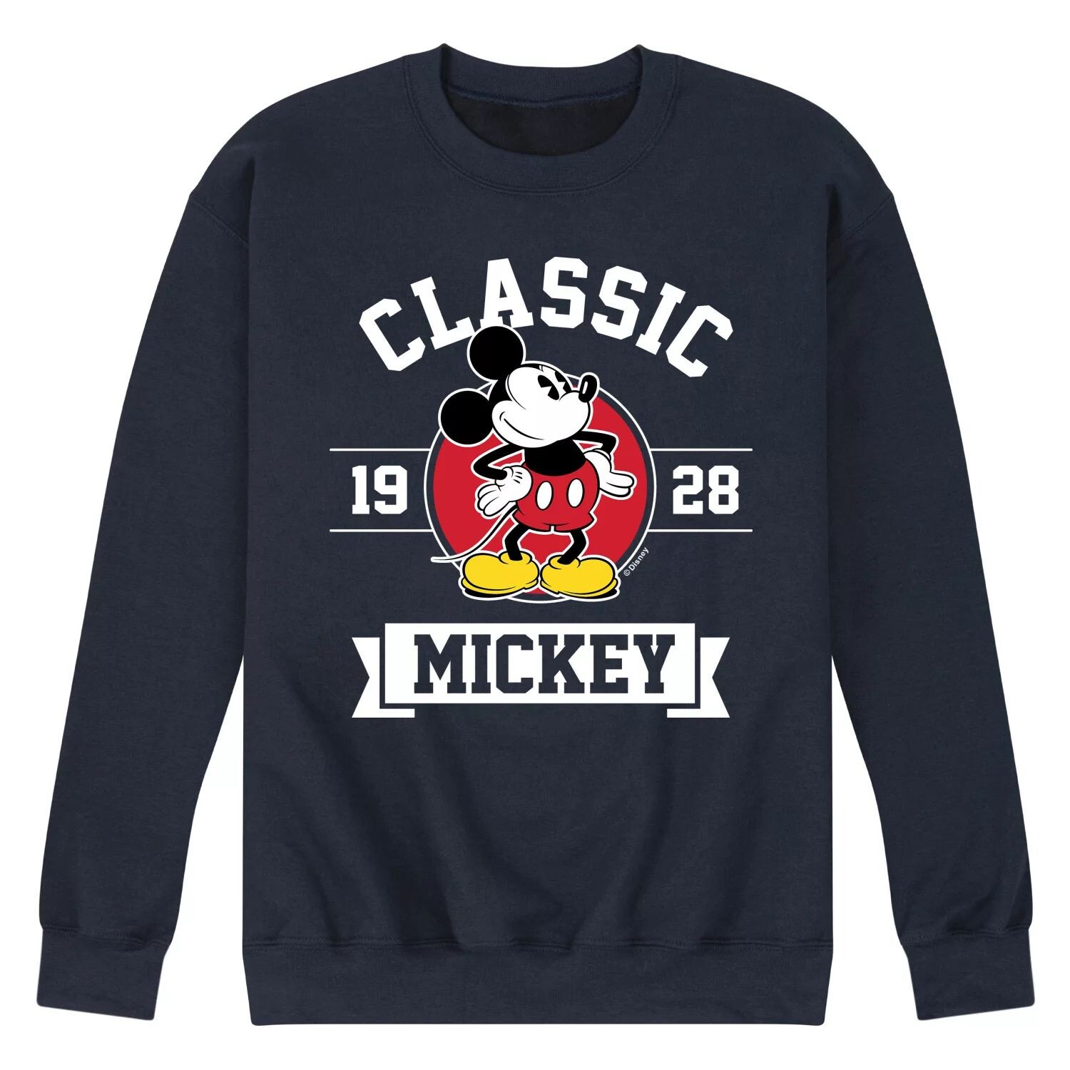 

Мужская классическая флисовая толстовка Disney's Mickey Mouse 1928 года Licensed Character