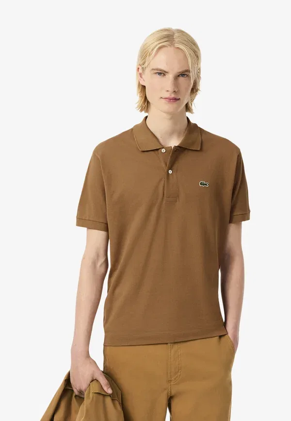 Футболка поло Lacoste, коричневая — фото 2