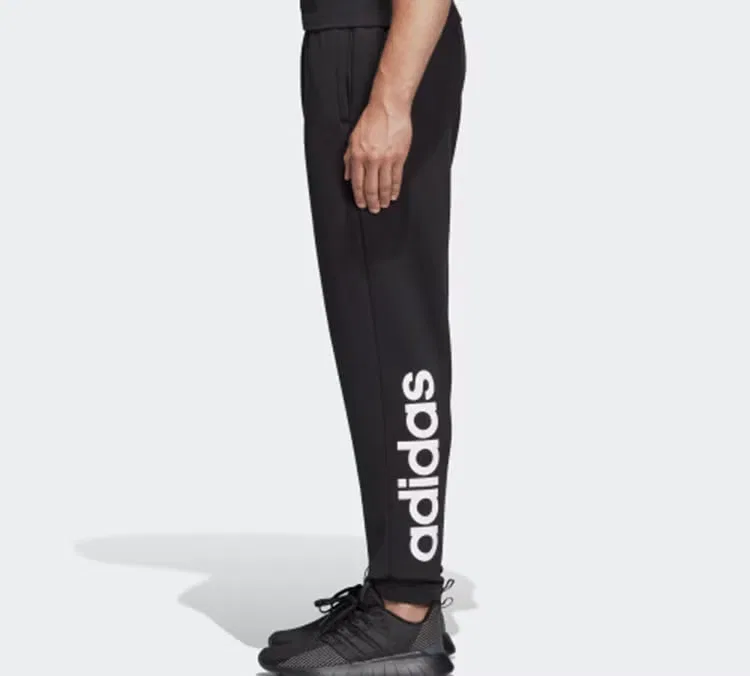 Брюки трикотажные с логотипом Adidas, черный — фото 3