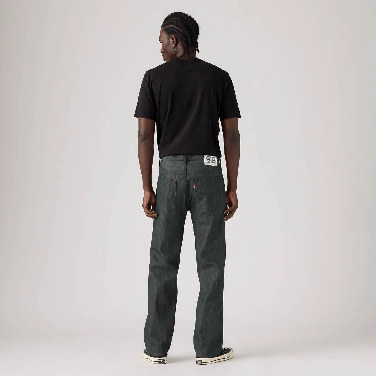 оригинальные мужские джинсы 501 , которые идеально сидят после стирки Levi's, Evolution Black Rigid - Black — фото 3