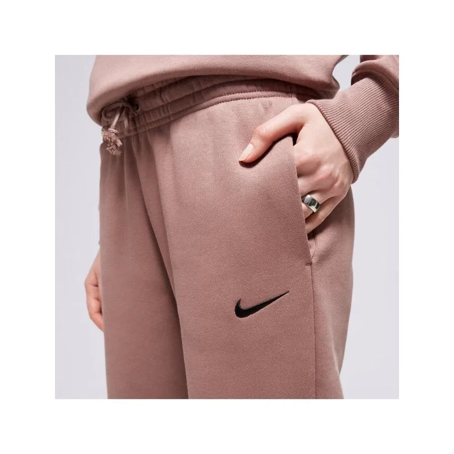 Женские спортивные штаны из футера с вышивкой Swoosh Nike Sportswear Phoenix, Коричневый — фото 4