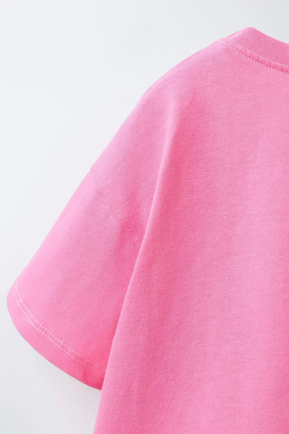 Футболка с цветочной аппликацией, связанная крючком ZARA, Bubble Gum — фото 4