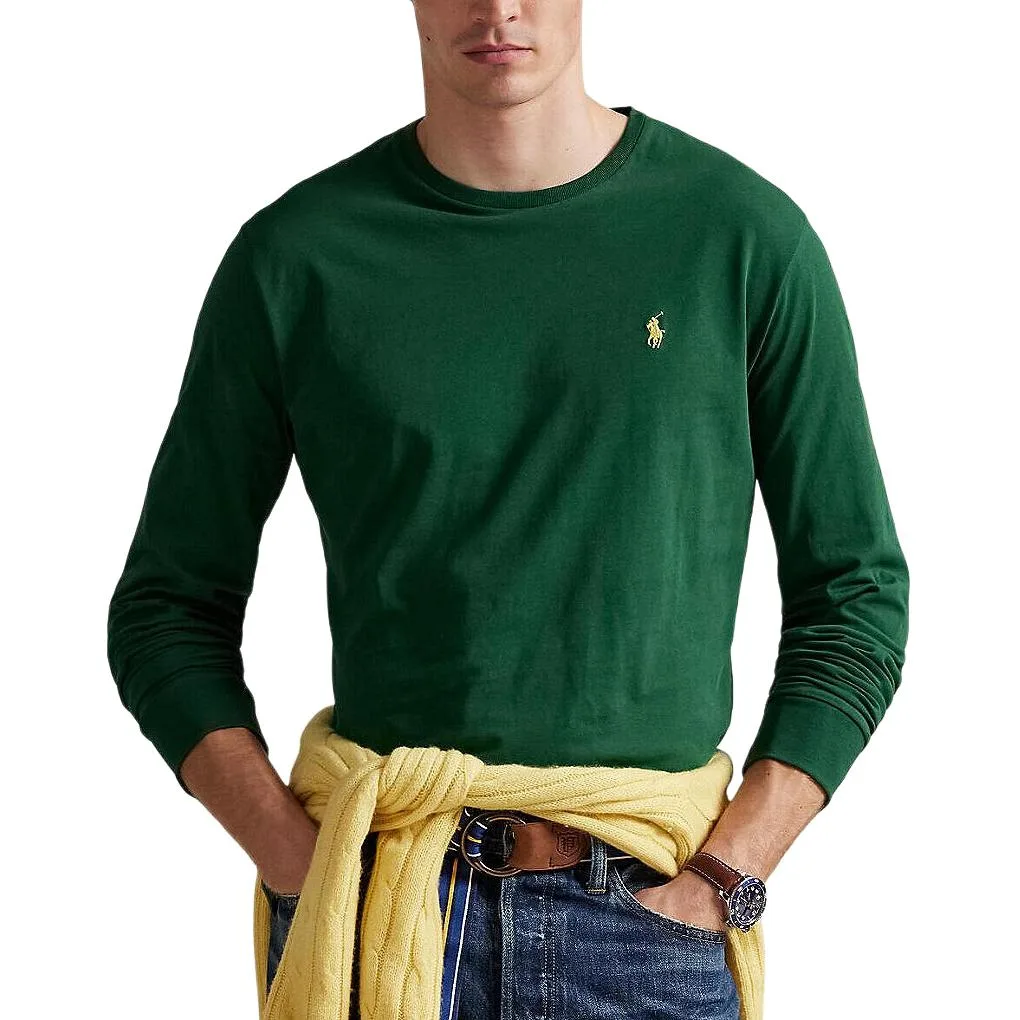 Polo Ralph Lauren Футболка Custom Slim Fit мужская зеленая