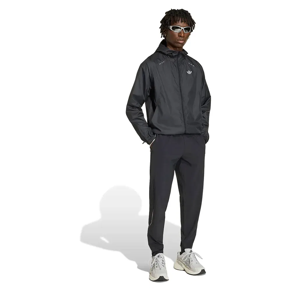 Брюки тканые Tech Trefoil Essentials Woven Adidas Originals, черный — фото 4