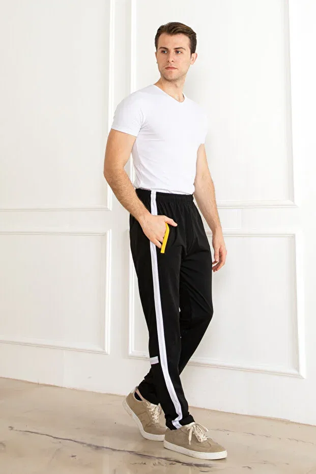 Детские брюки для девочек скинни из дайвинга Nacar Çarşı, Black Yellow — фото 2