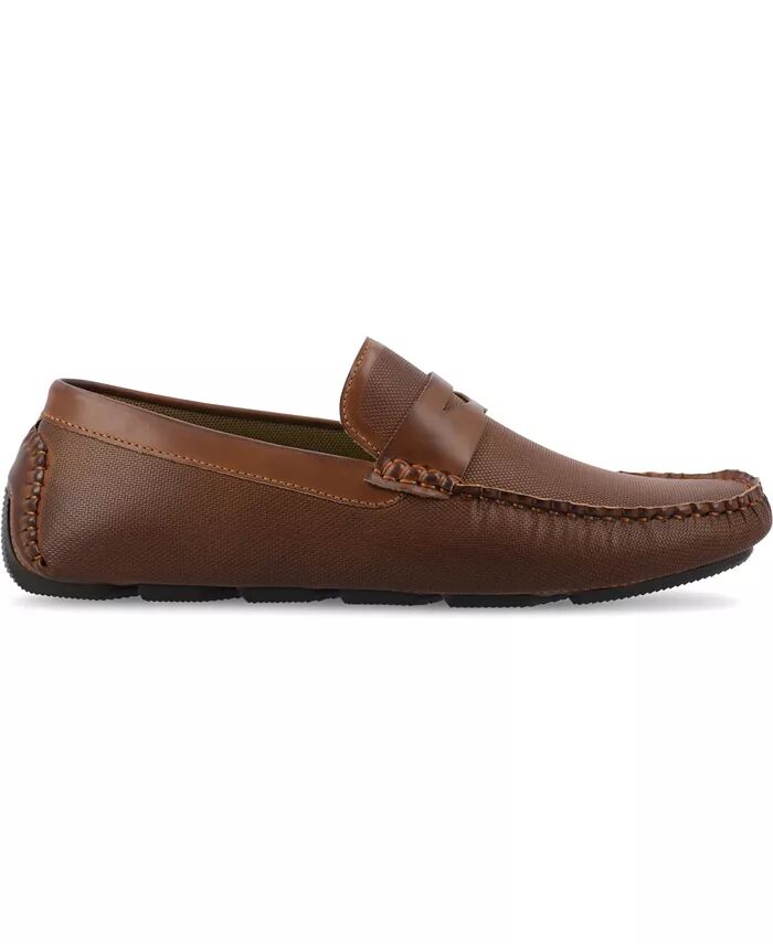 Мужские мокасины Isaiah Tru Comfort Foam Slip-On для вождения Vance Co., коричневый — фото 2