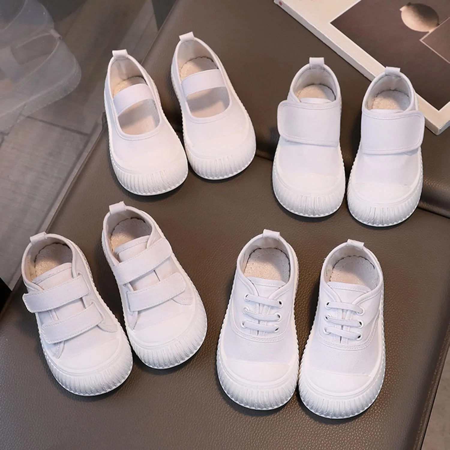 Детские кеды на плоской подошве с принтом Plimsolls — фото 3