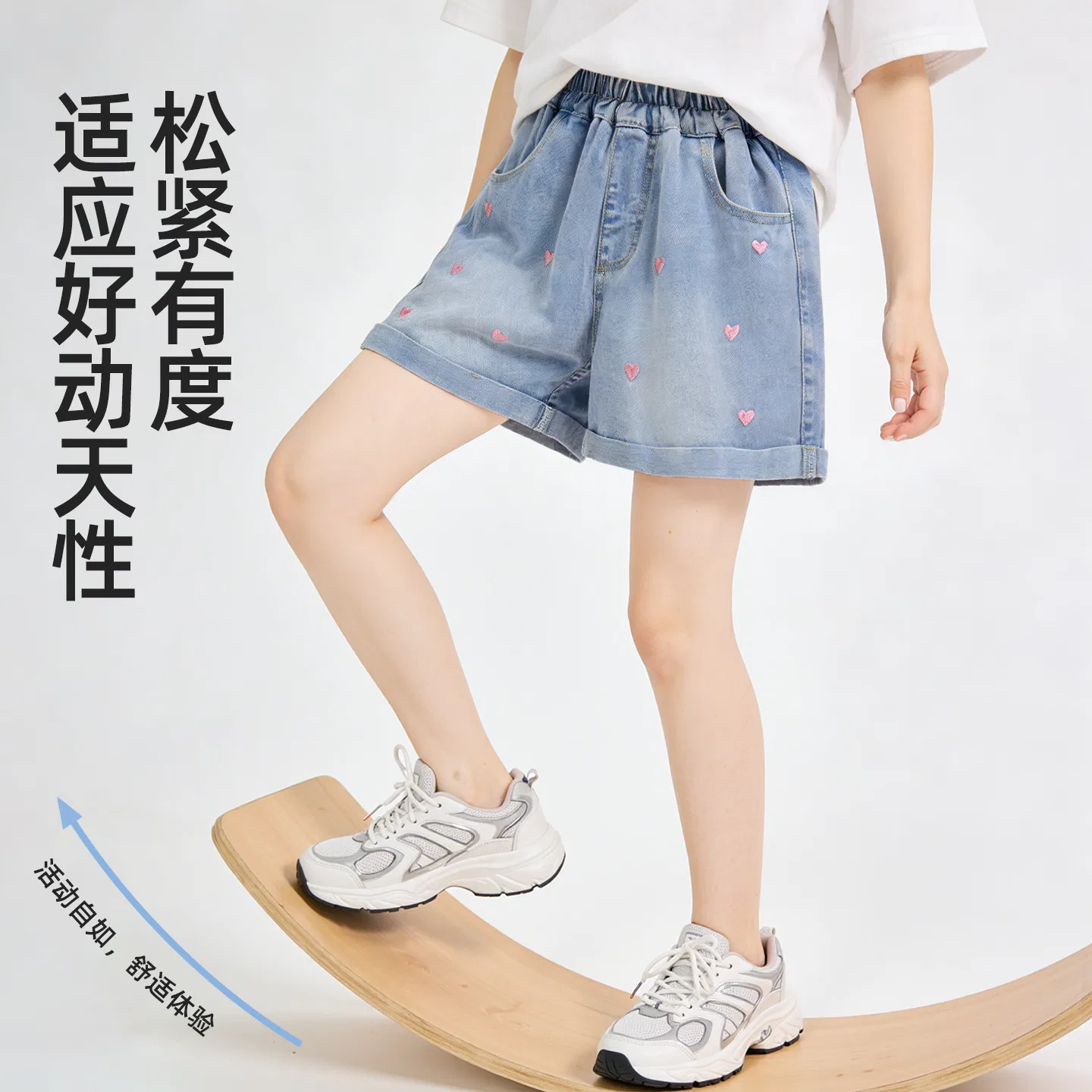Детский спортивный костюм с принтом Lily of The Valley Purple+Solid Color Denim Blue Dickies — фото 4