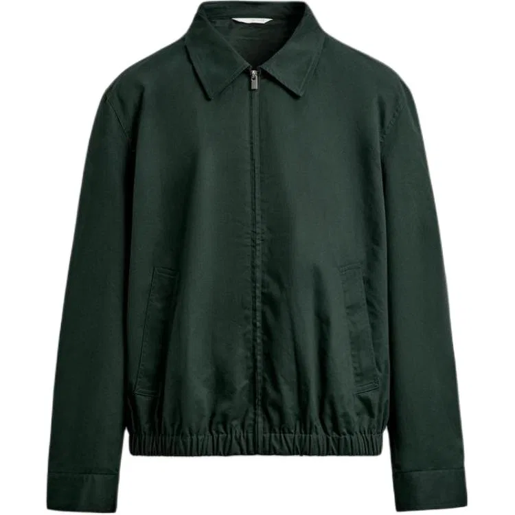 Мужская куртка на лацканах тонкая Зеленая ZARA