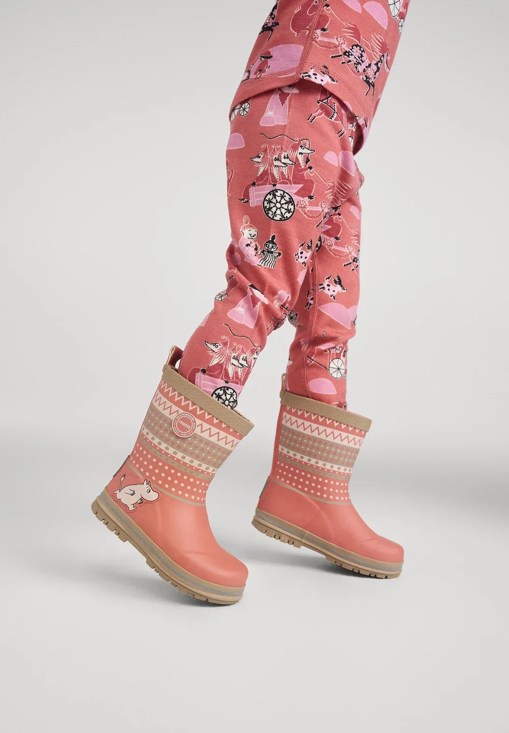 Резиновые сапоги Moomin Magisk унисекс - сапоги-резинки Reima, Rose Blush