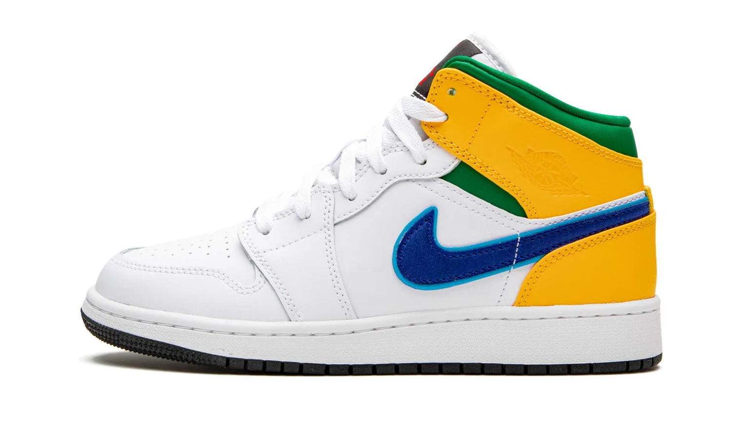 Детские кроссовки для мальчиков высокие NIKE 554725-128, White Court Purple Total Orange