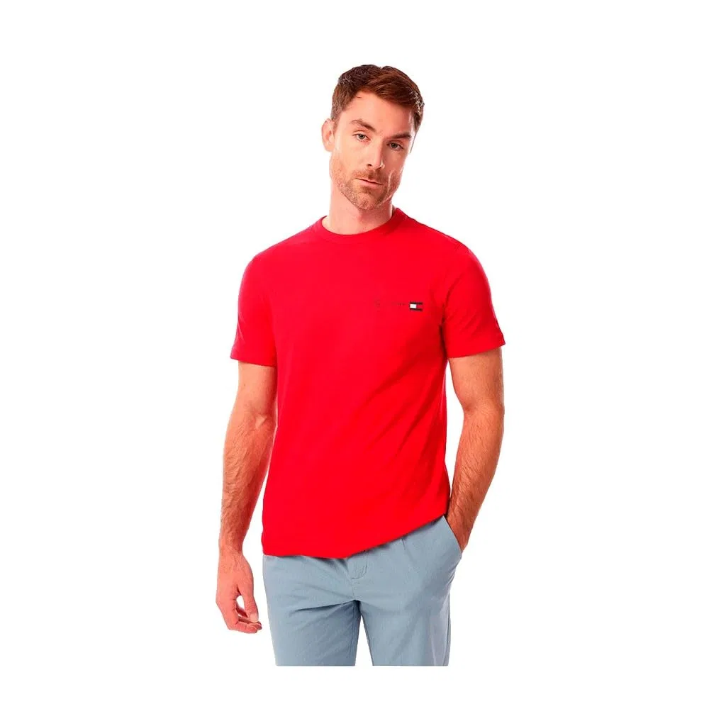 Мужская футболка с коротким рукавом Small Crest Outline Tommy Hilfiger, Red (Medium Red) — фото 4