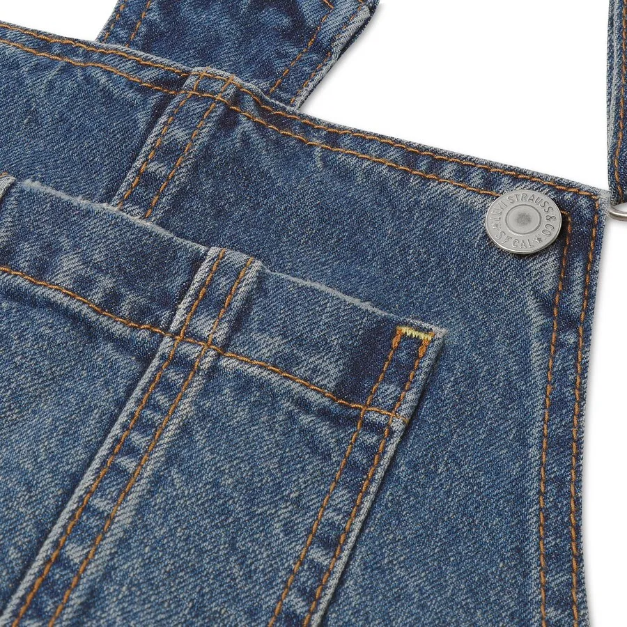 Детский комбинезон Levi's Kids стандартного размера, синие джинсовые — фото 3