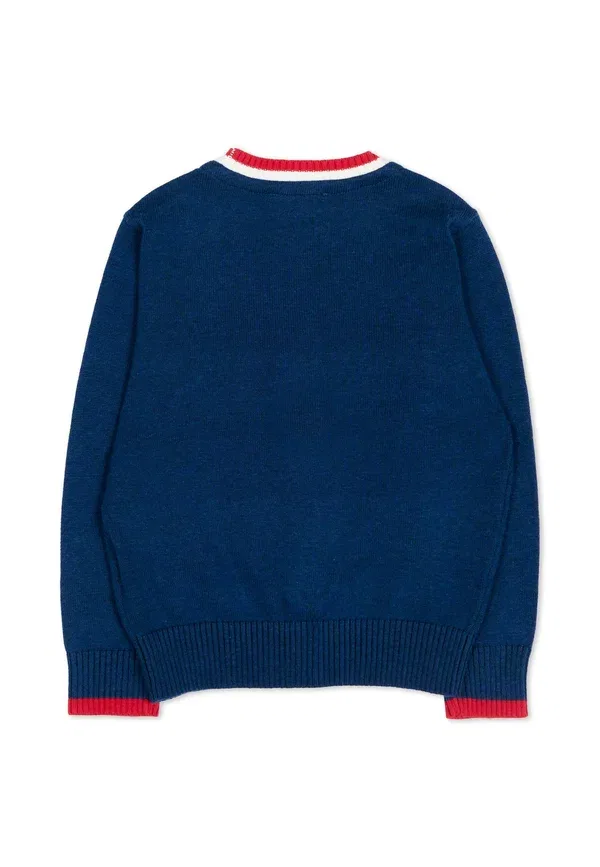 Кардиган хлопковый Cardigan Tru Trussardi Junior, синий — фото 2