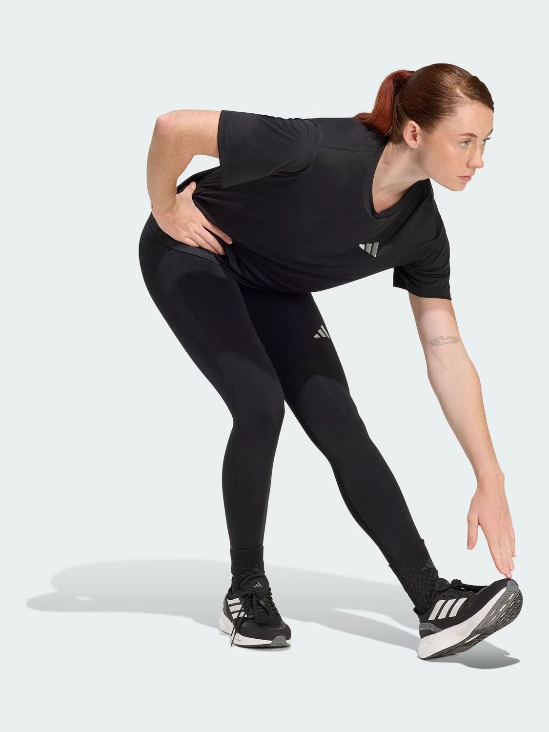 Леггинсы для бега Run Essentials adidas, черный — фото 3