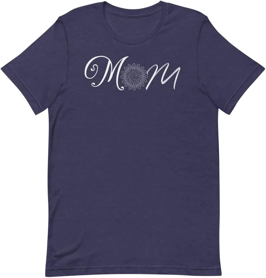 Футболка с принтом Mom 3001 Unisex, Heather Midnight Navy