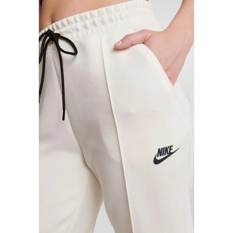Женские спортивные брюки Nike Sportswear Tech Fleece Standart Fit Mid Rise Jogger, Кремовый — фото 3