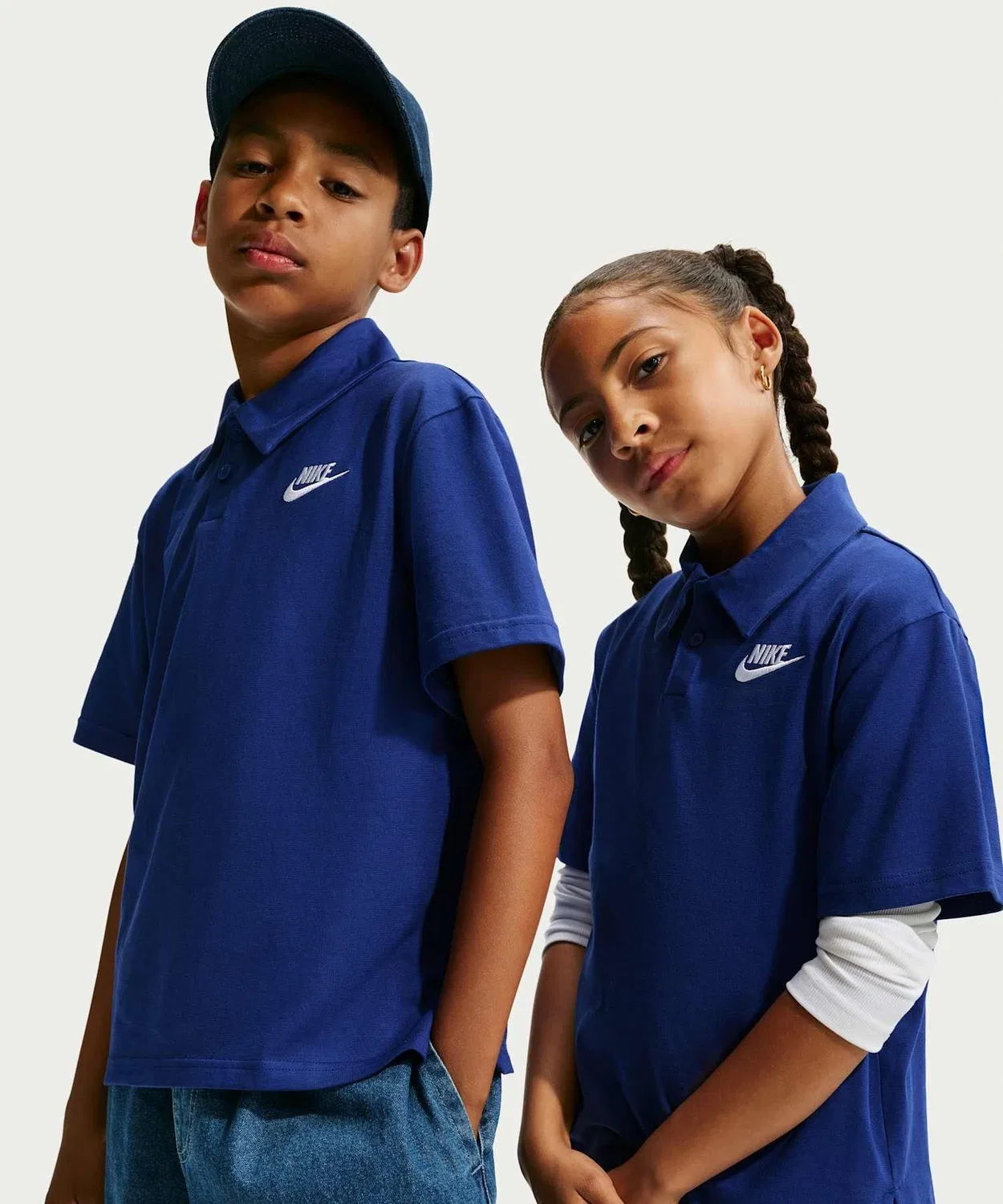 Детская футболка-поло с коротким рукавом хлопковая Nike Sportswear Club, Deep Royal Blue