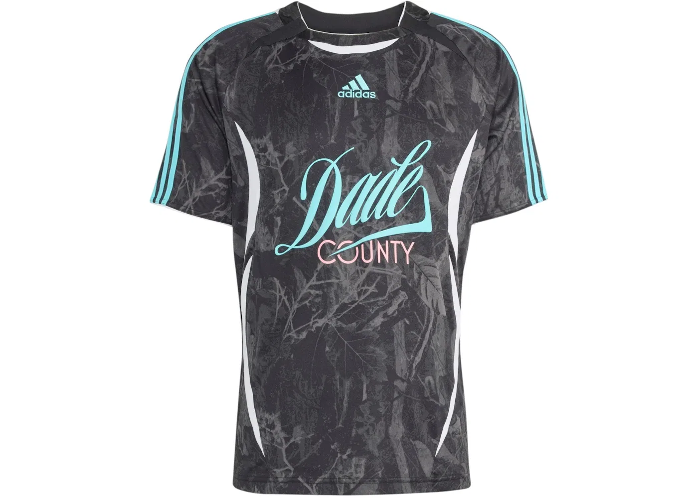 Мужская футбольная джерси с принтом Adidas Jersey, Black/Pulse Aqua