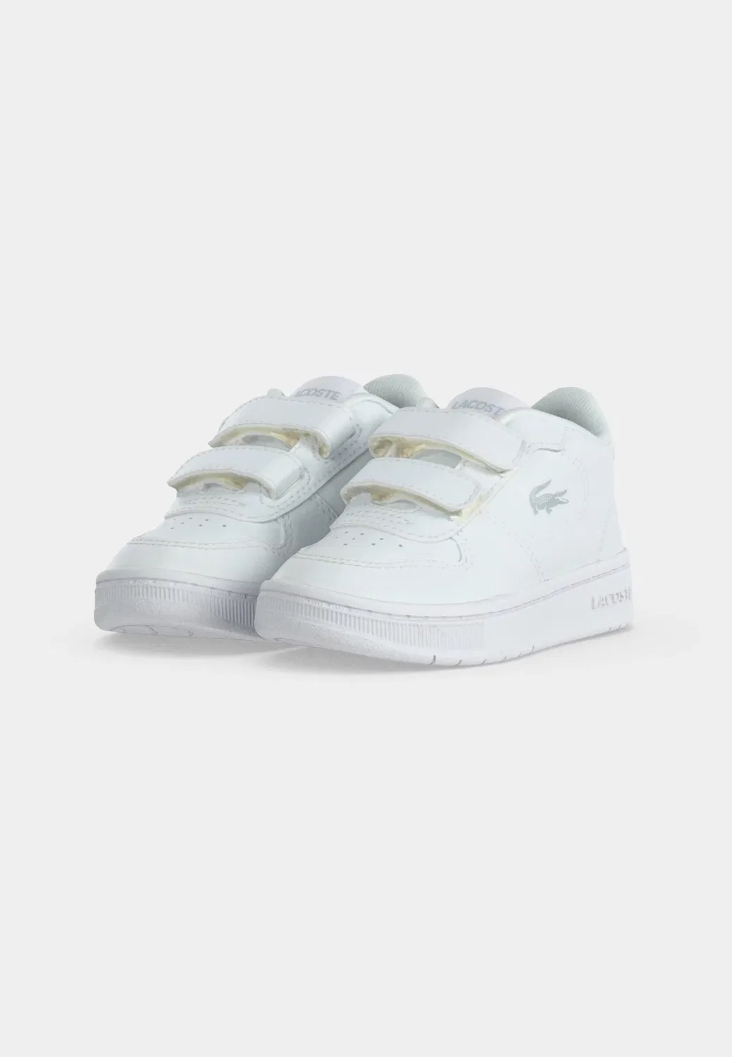 Детские кроссовки на липучках, унисекс Lacoste, White — фото 3