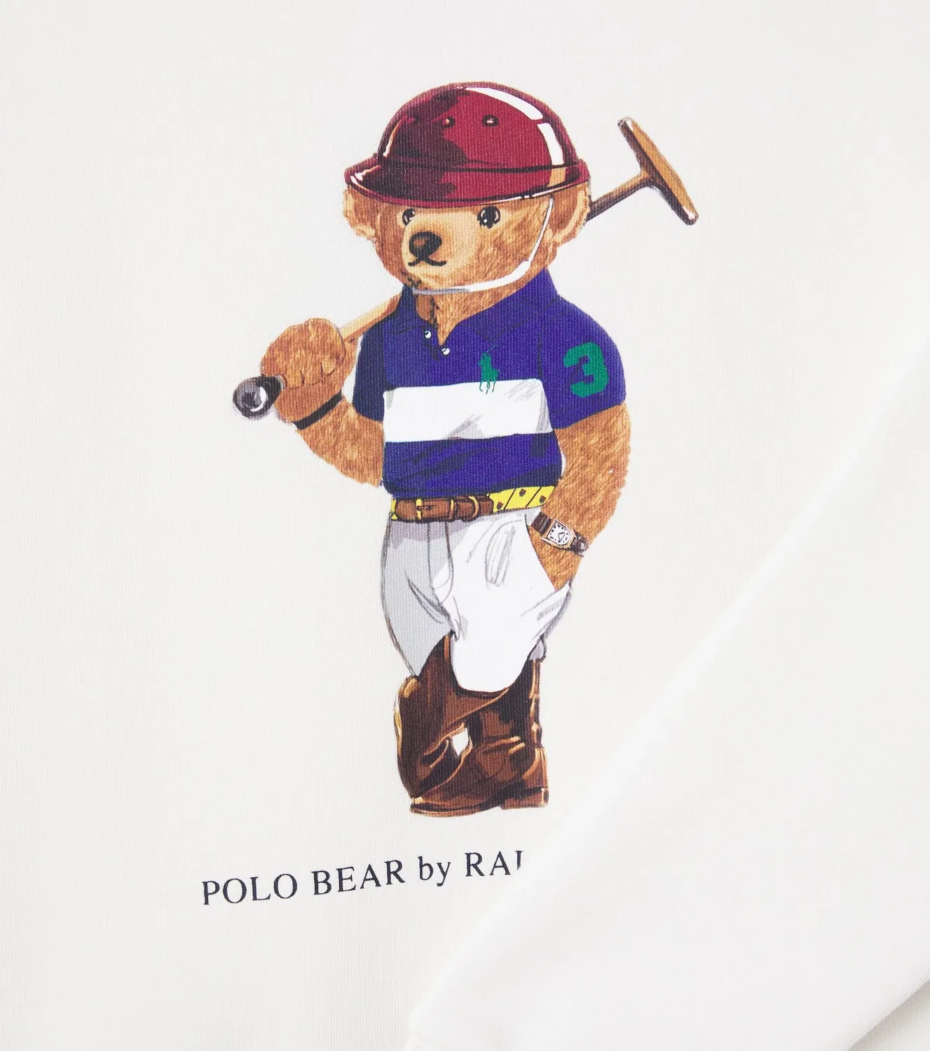 Свитшот с принтом Polo Bear, Polo Ralph Lauren Kids, белый — фото 3