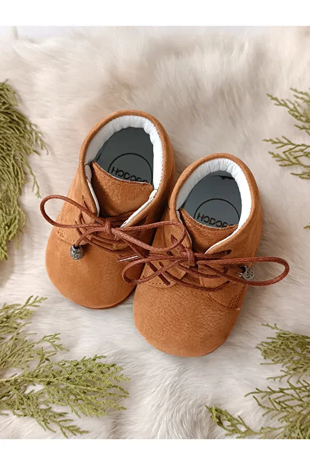 Детские ботинки для девочек из натуральной кожи Hodore, Taba Nubuck — фото 2