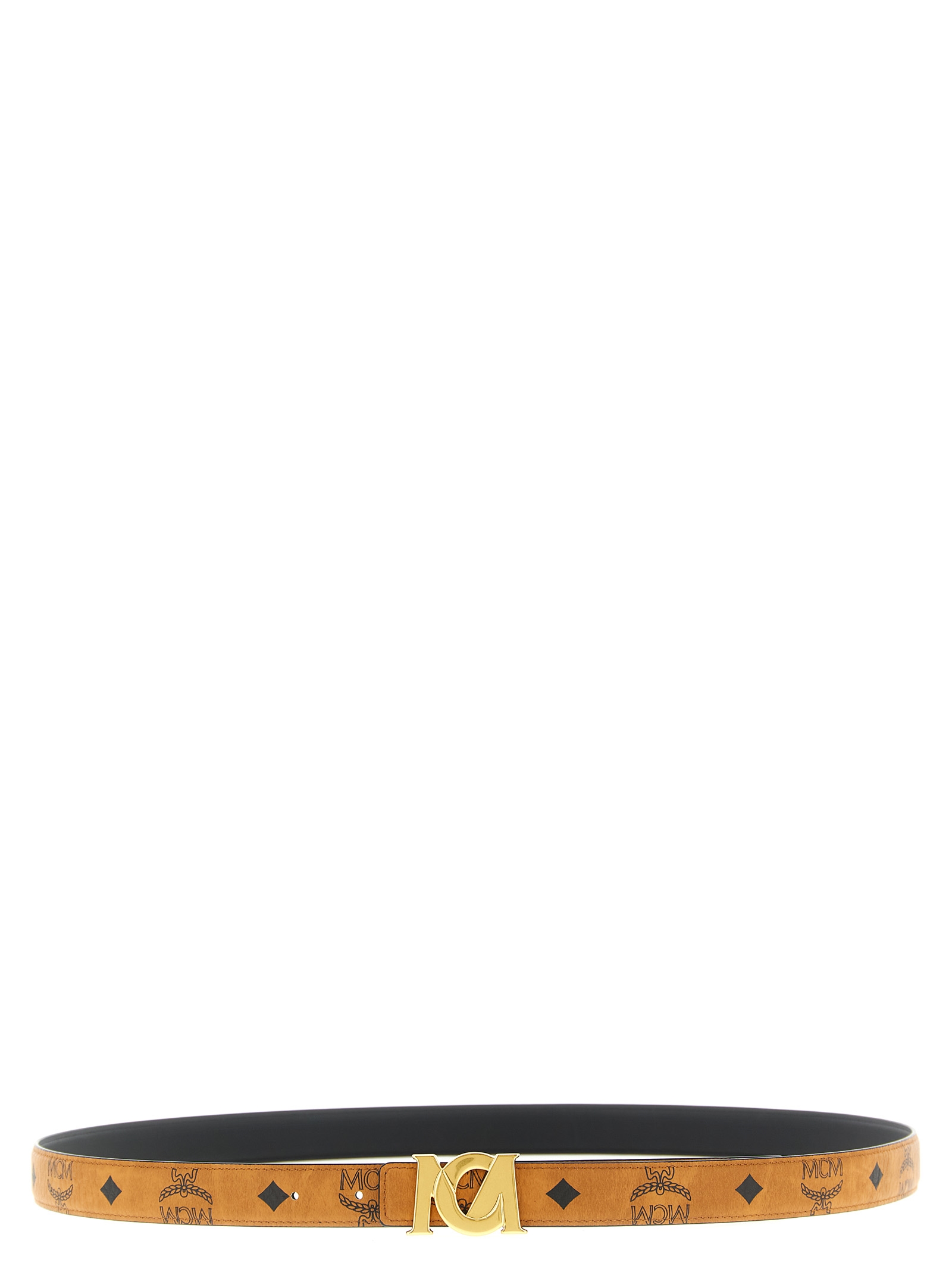 

Ремень с пряжкой с логотипом MCM, коричневый