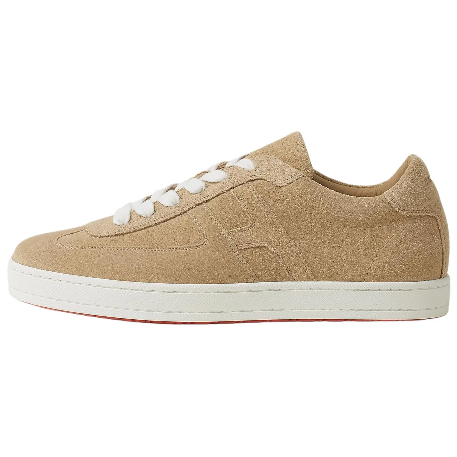 

HERMES Кроссовки для скейтбординга Boomerang Low Top, высота 2,6 см, мужские, бежевые