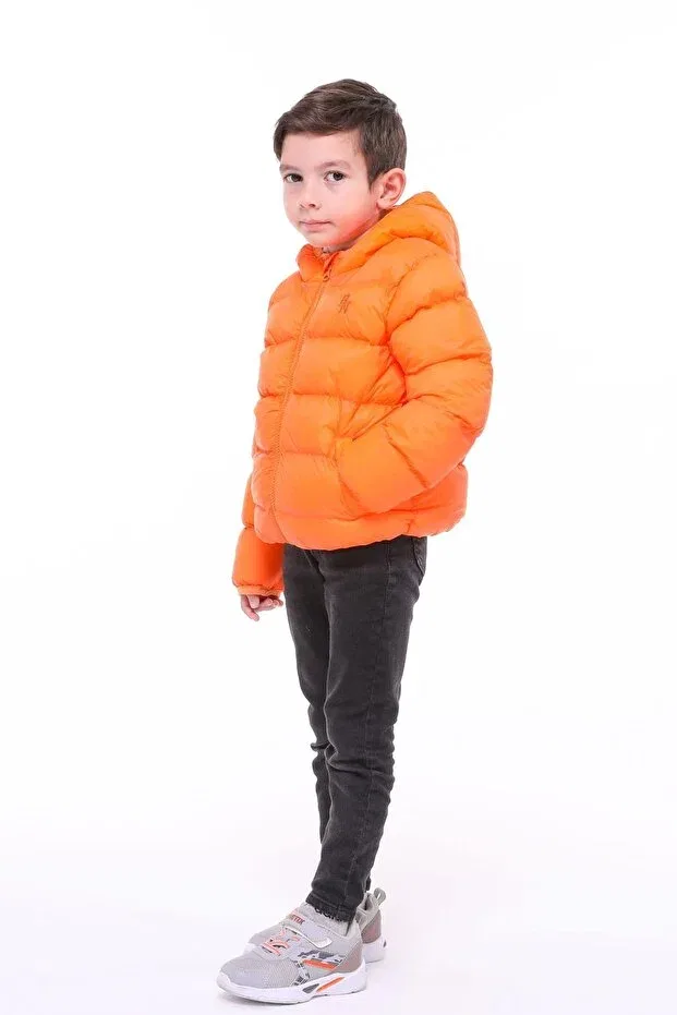 Детское пальто для девочек с капюшоном Benitto Kids, Orange