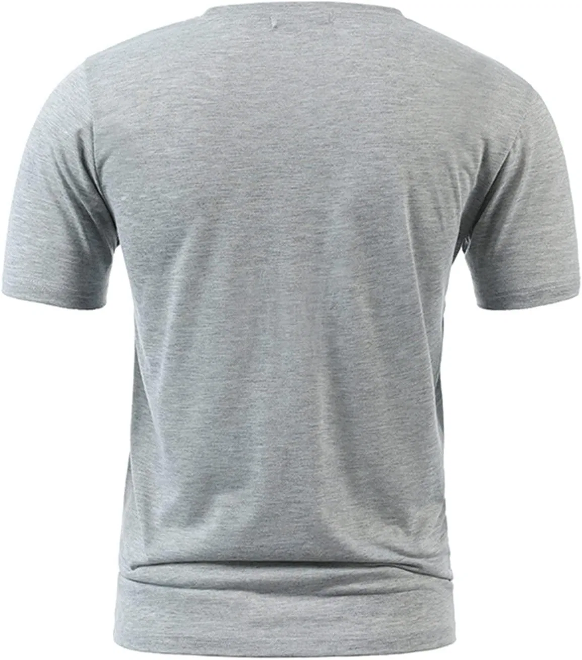 Мужская футболка с асимметричной молнией Fitness Gym Tee, Light Grey — фото 3
