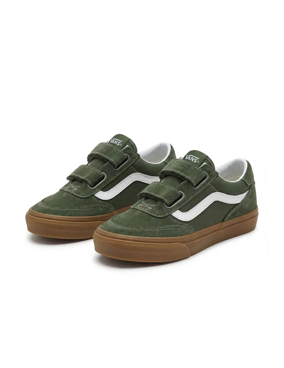 Детские кроссовки для мальчиков с вулканизированной подошвой Brooklyn LS Vans, Pine Forest — фото 2