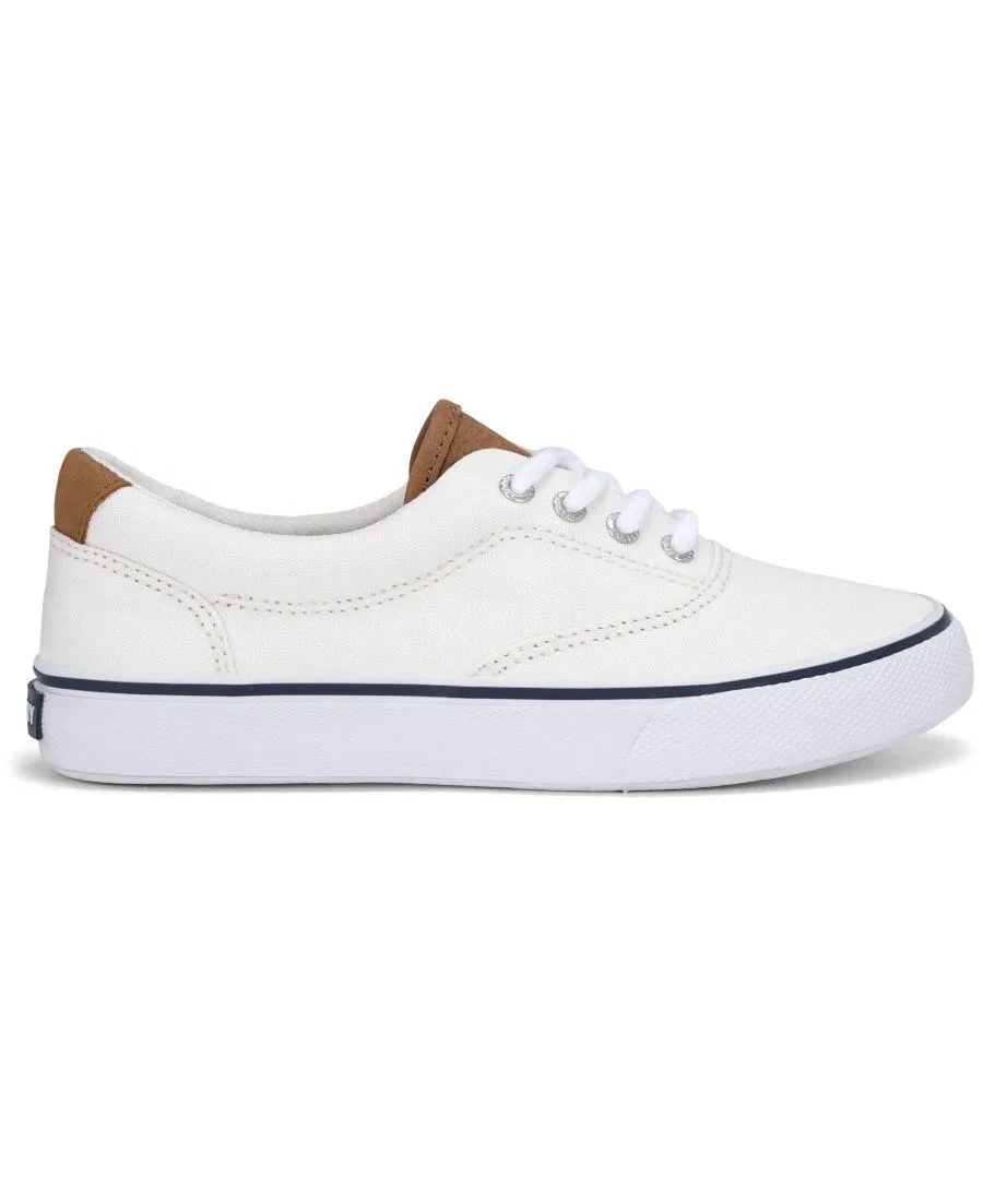 Кеды с хлопковыми шнурками и скрытой резинкой CVO Striper II Sperry, White Canvas — фото 4