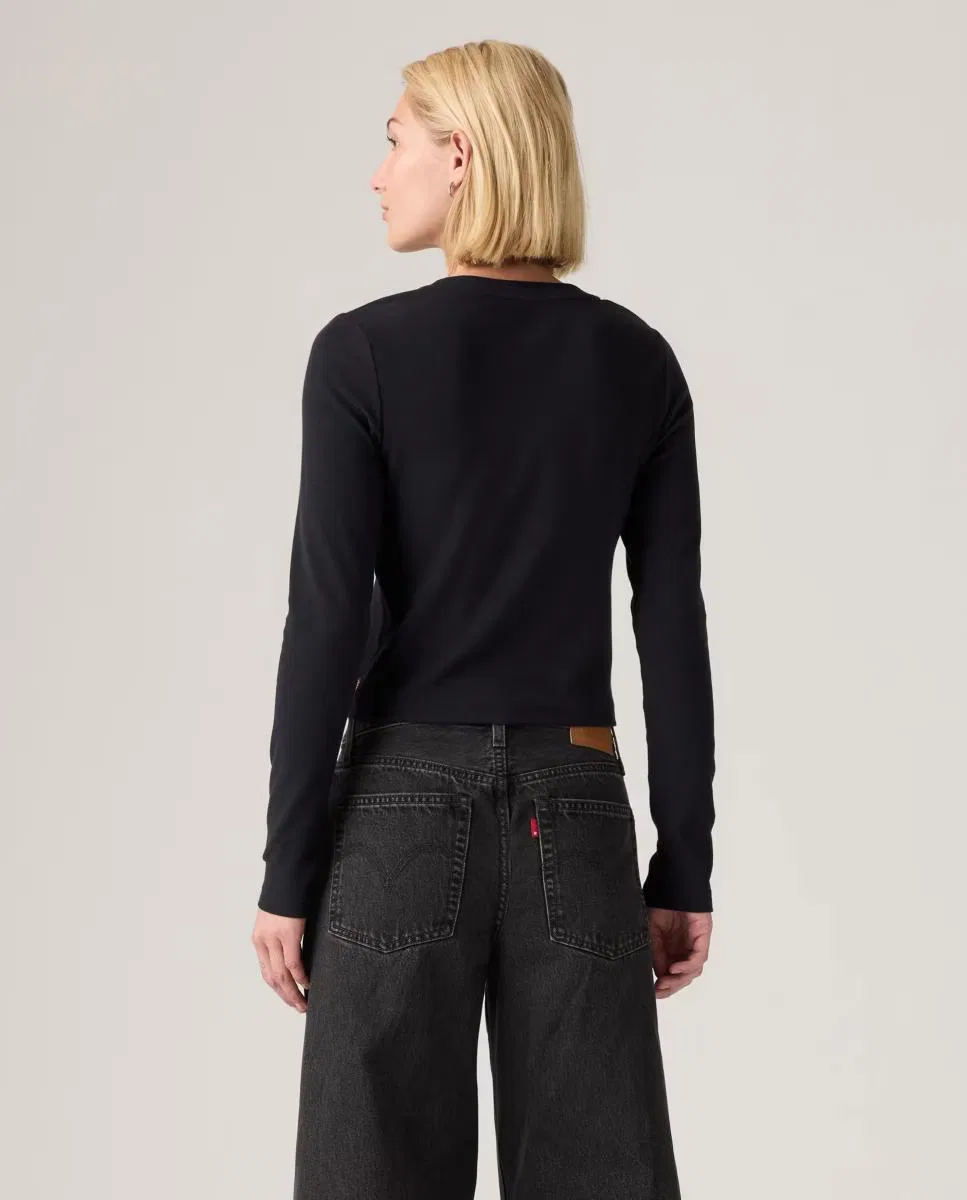 Женская футболка с длинным рукавом, Levi's, черный — фото 2