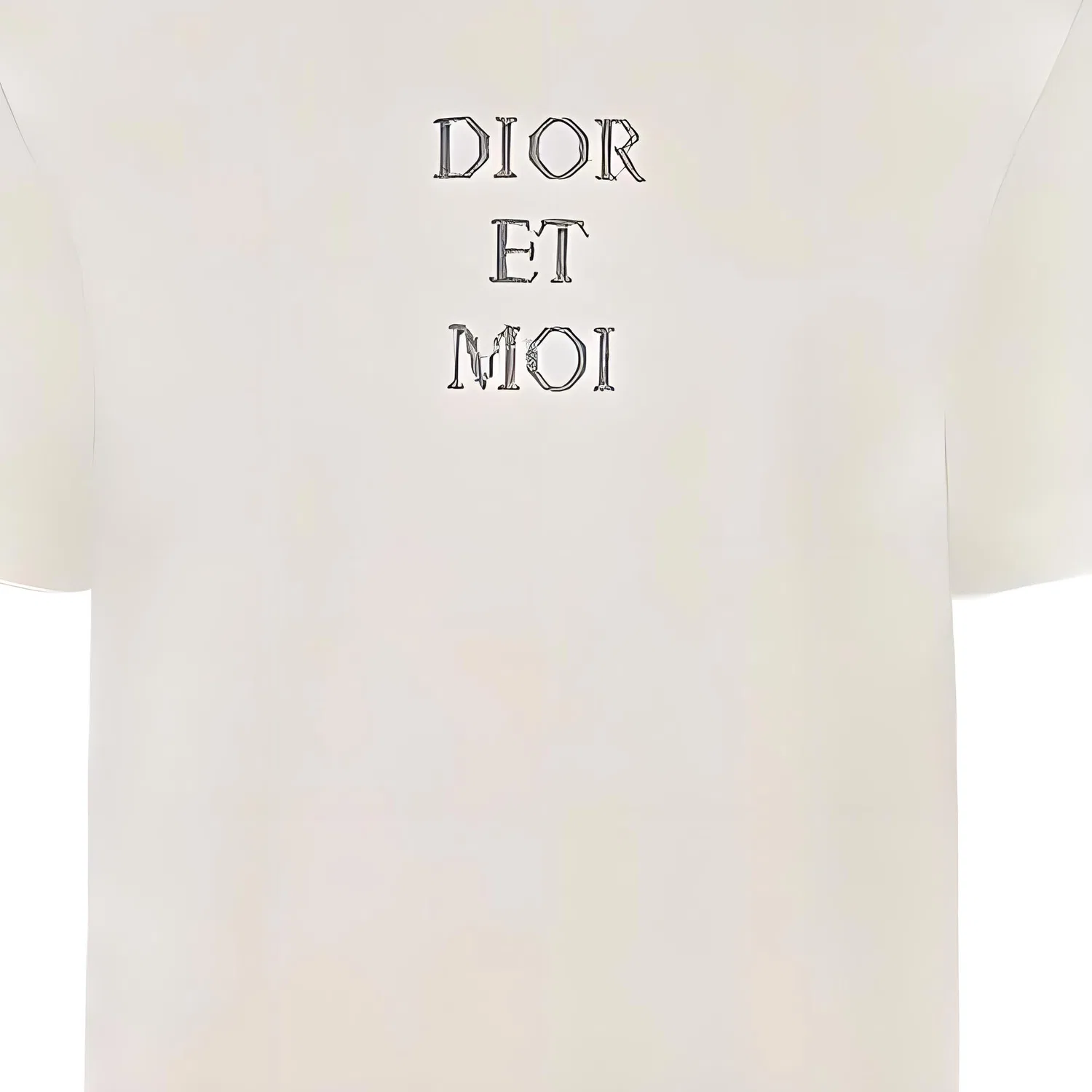 Футболка унисекс с круглым вырезом прямого кроя DIOR, Ecru — фото 4