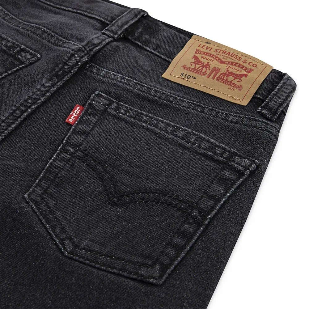 Детские джинсы для мальчиков скинни Levi's 510 Performance, Black — фото 4