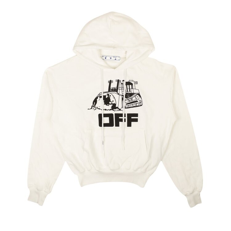 

Худи Off-White World Caterpillar Over Hoodie 'White/Black', белый