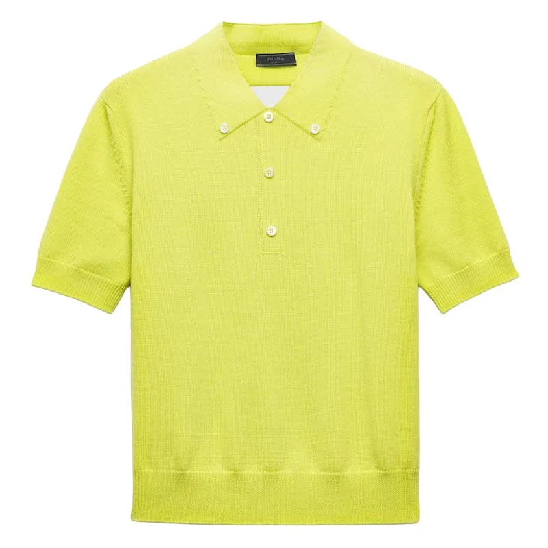 Поло трикотажное, PRADA, Lime