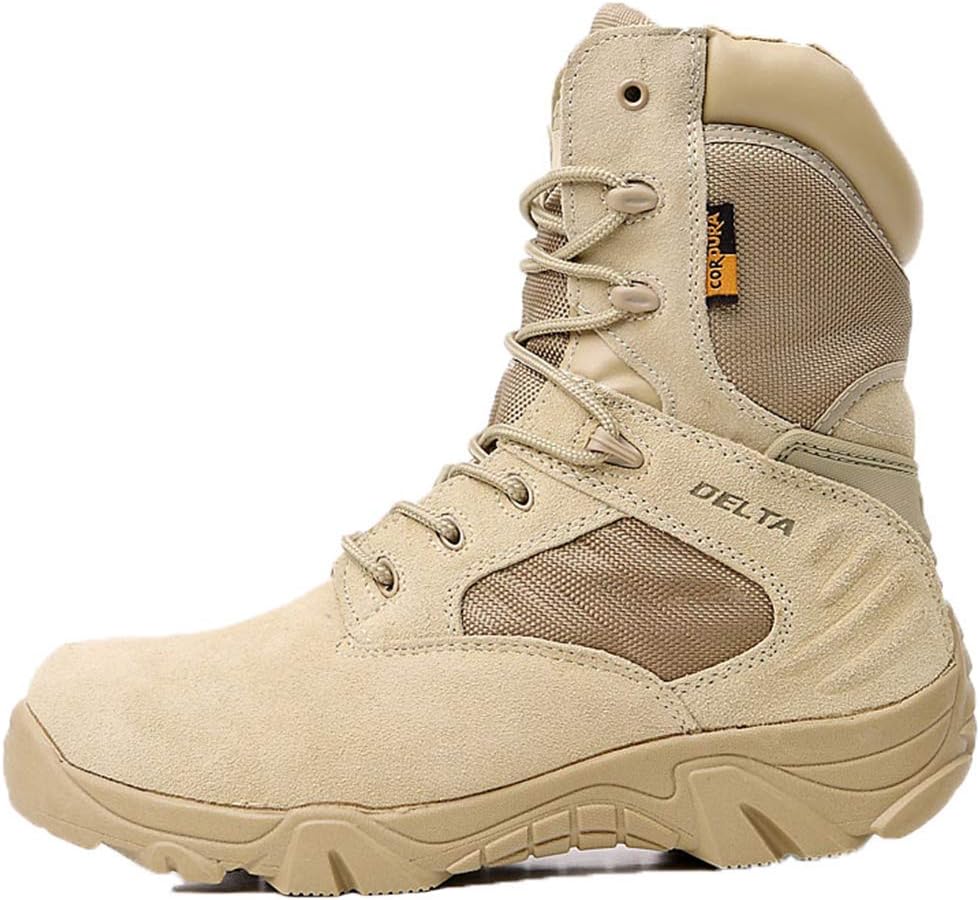 

Мужские тактические ботинки, высокие водонепроницаемые боевые Delta, наружные джунгли и пустыня, камуфляжные военные ботинки, бежевый - 40/UK 7/US 7.5 Grvpm