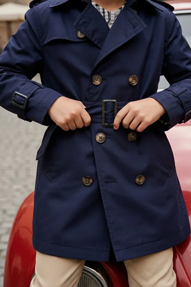 Детское пальто для девочек с водоотталкивающей пропиткой Hc Kids Wear, Navy Blue — фото 4
