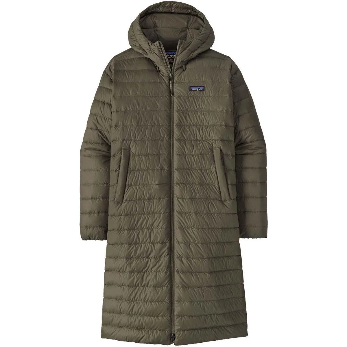 Парка женская с капюшоном, средней длины, Recycled Down Sweater Parka Patagonia, Pine Needle Green — фото 3