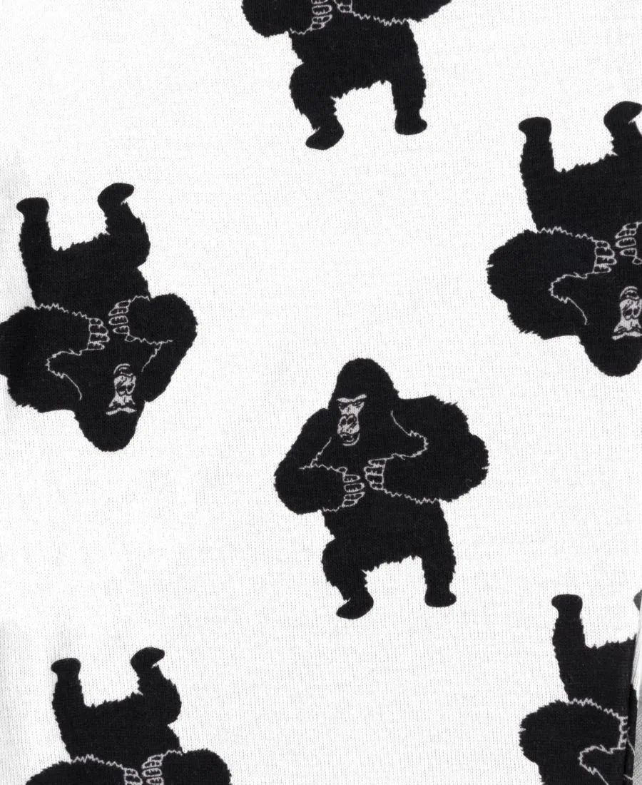 Пижамный комплект с длинным рукавом из хлопка Cozy Critters Leveret, Gorilla Light Grey — фото 3