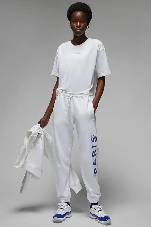 Женская футболка свободного кроя Jordan Paris Saint-Germain Graphic Nike, White — фото 4